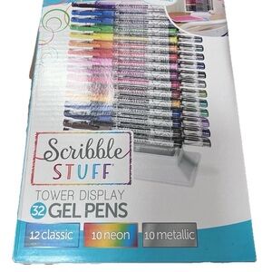 Scribble Stuff Tower Display 32 Gel Pens Colors